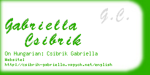 gabriella csibrik business card